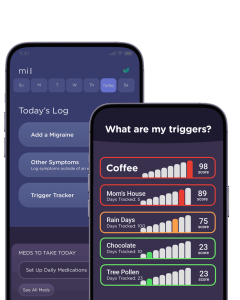 migraine app with journal and diary